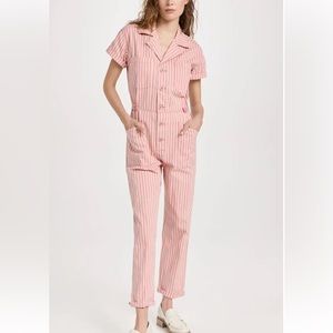 NWT Pistola Denim Grover Jumpsuit in Peony Stripe (dusty pink) - Size Small